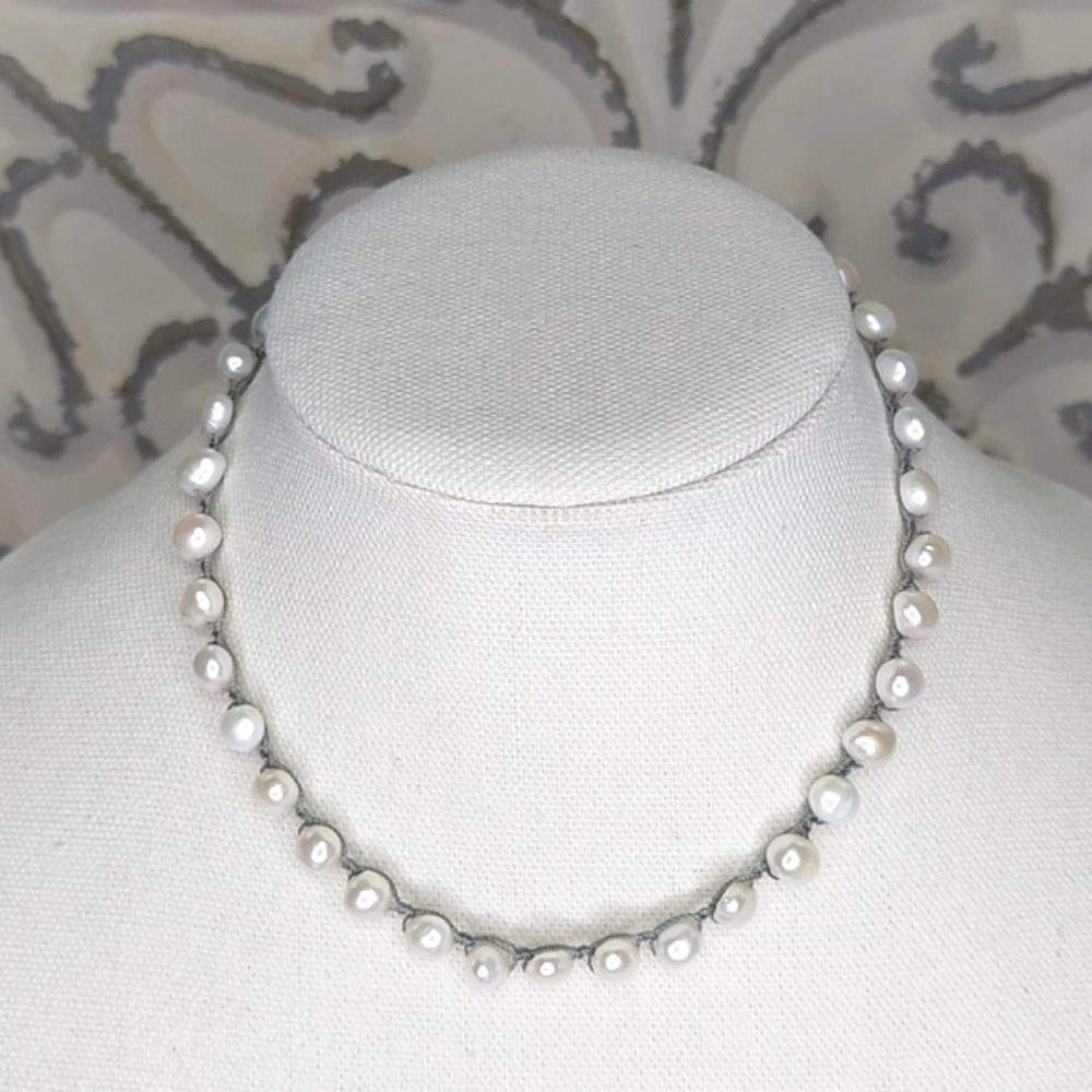 Hand Crafted Pearl Necklace by Rust Belt Raised